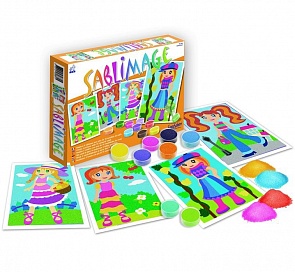 Песочные картинки - Маленькие девочки, 4 картинки (SentoSpherE, 884k)